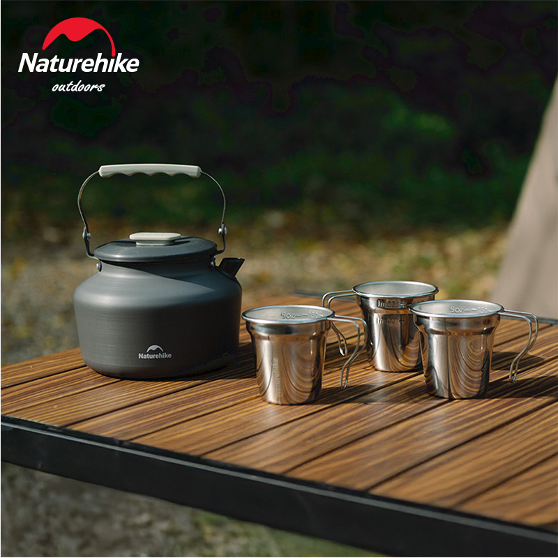 Outdoor Camping Kettle - Naturehike Camping Cookware Teapot 1.4L Large
