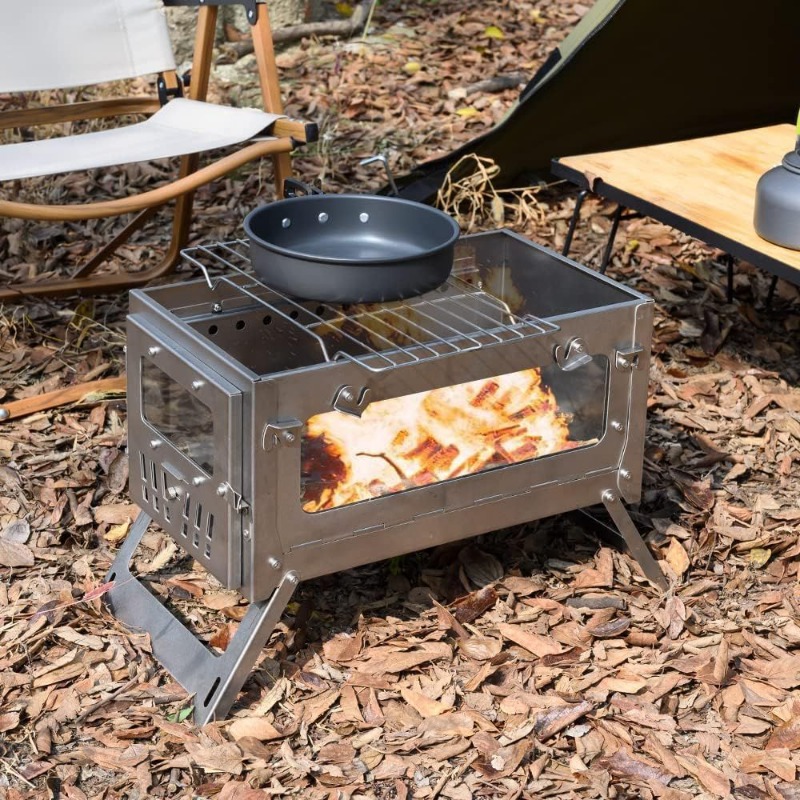 430 Stainless Steel Portable T - Outdoor Camping Stove Wood review and price