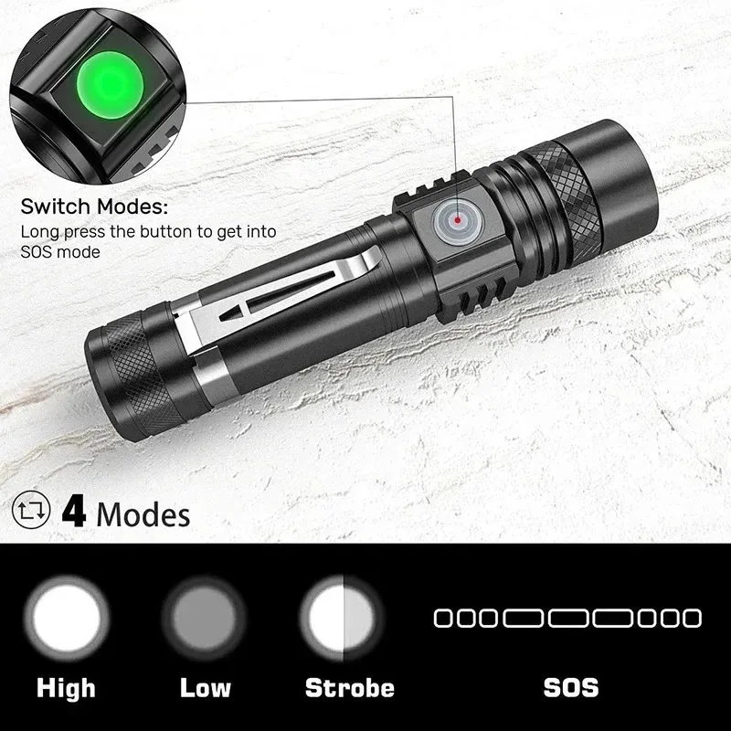 Rechargeable T6 Handheld Flash - Outdoor Camping Items review and price
