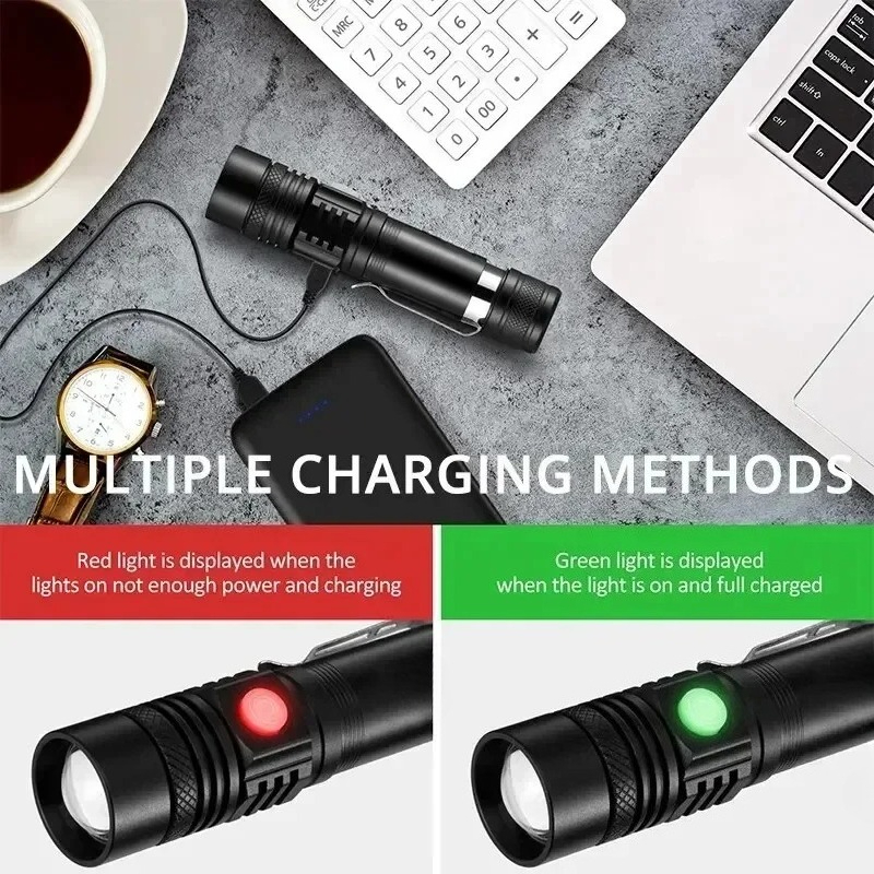 Rechargeable T6 Handheld Flash - Outdoor Camping Items review and price