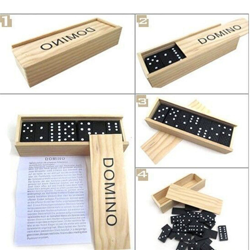 28pcs/Set Wooden Domino Board  - Outdoor Camping Toys review and price