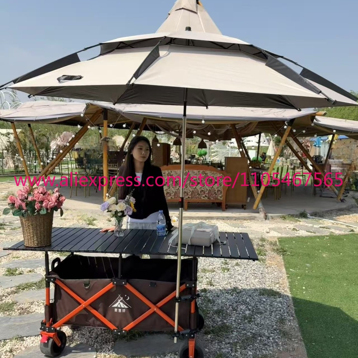 1PCS camper stall large foldab - Outdoor Camping Table review and price