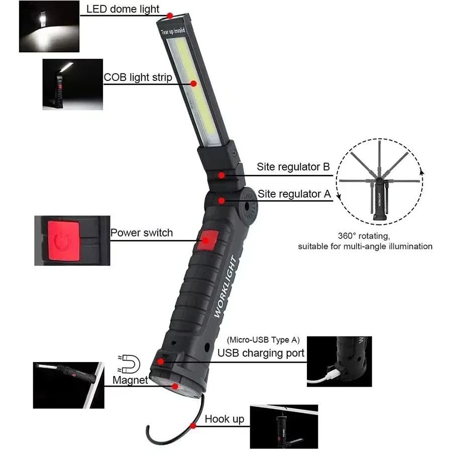 Rechargeable Magnetic Work Lig - Outdoor Camping Lantern review and price