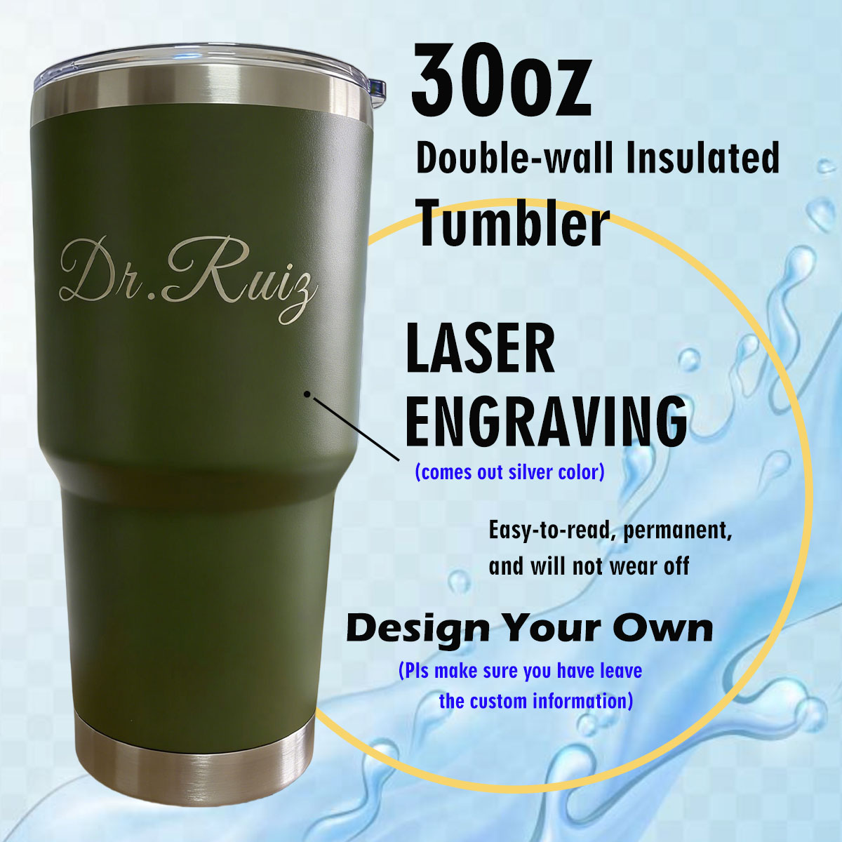 Custom Personalized 30 oz Vacu - Vacuum Insulated Flask review and price