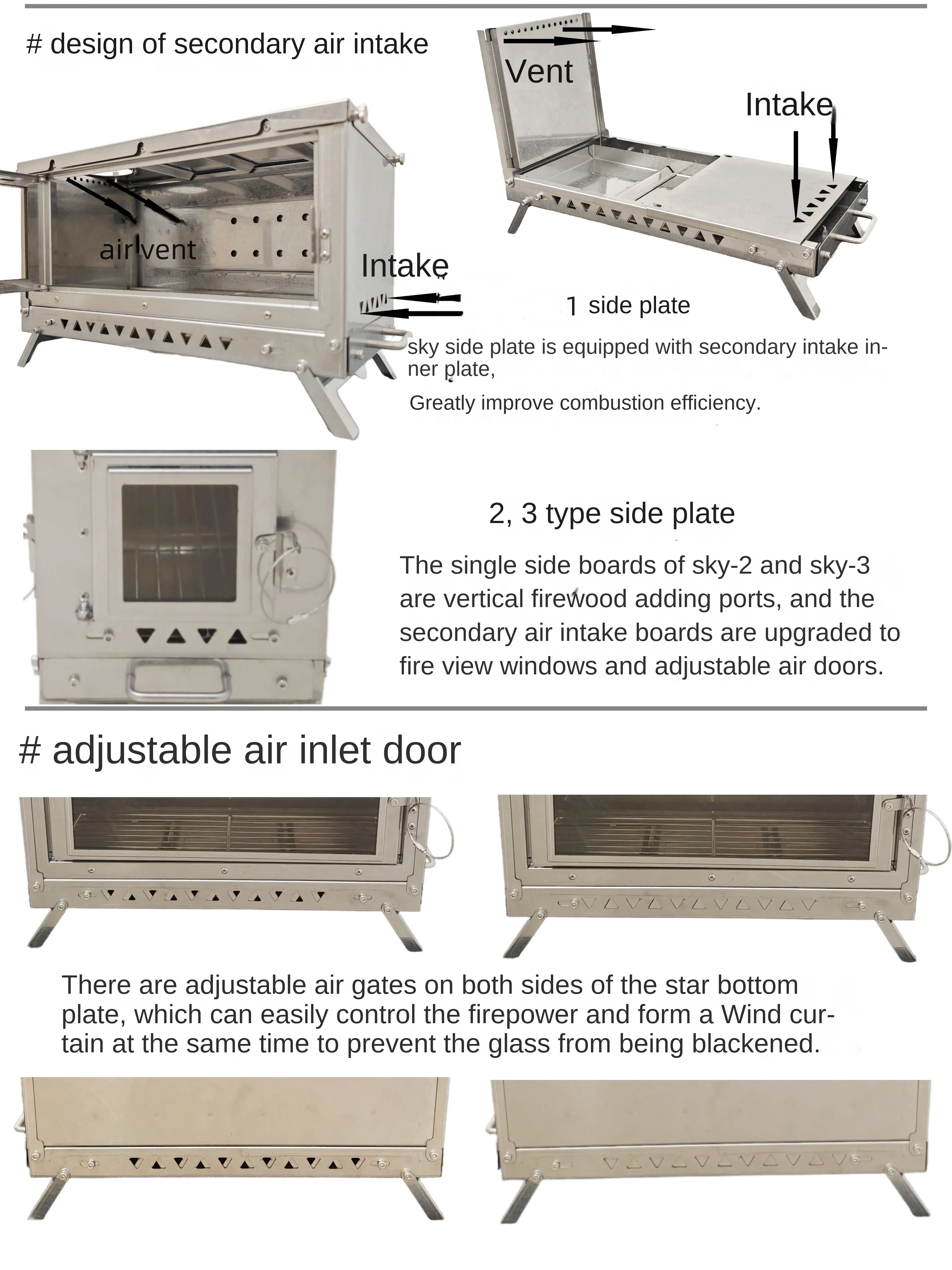 WT-Sky-Ti titanium alloy foldi - Outdoor Camping Fireplace review and price