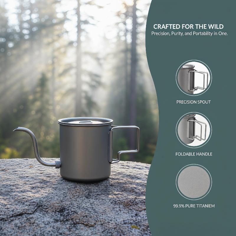 Pure Titanium Gooseneck Pour O - Outdoor Camping Kettle review and price