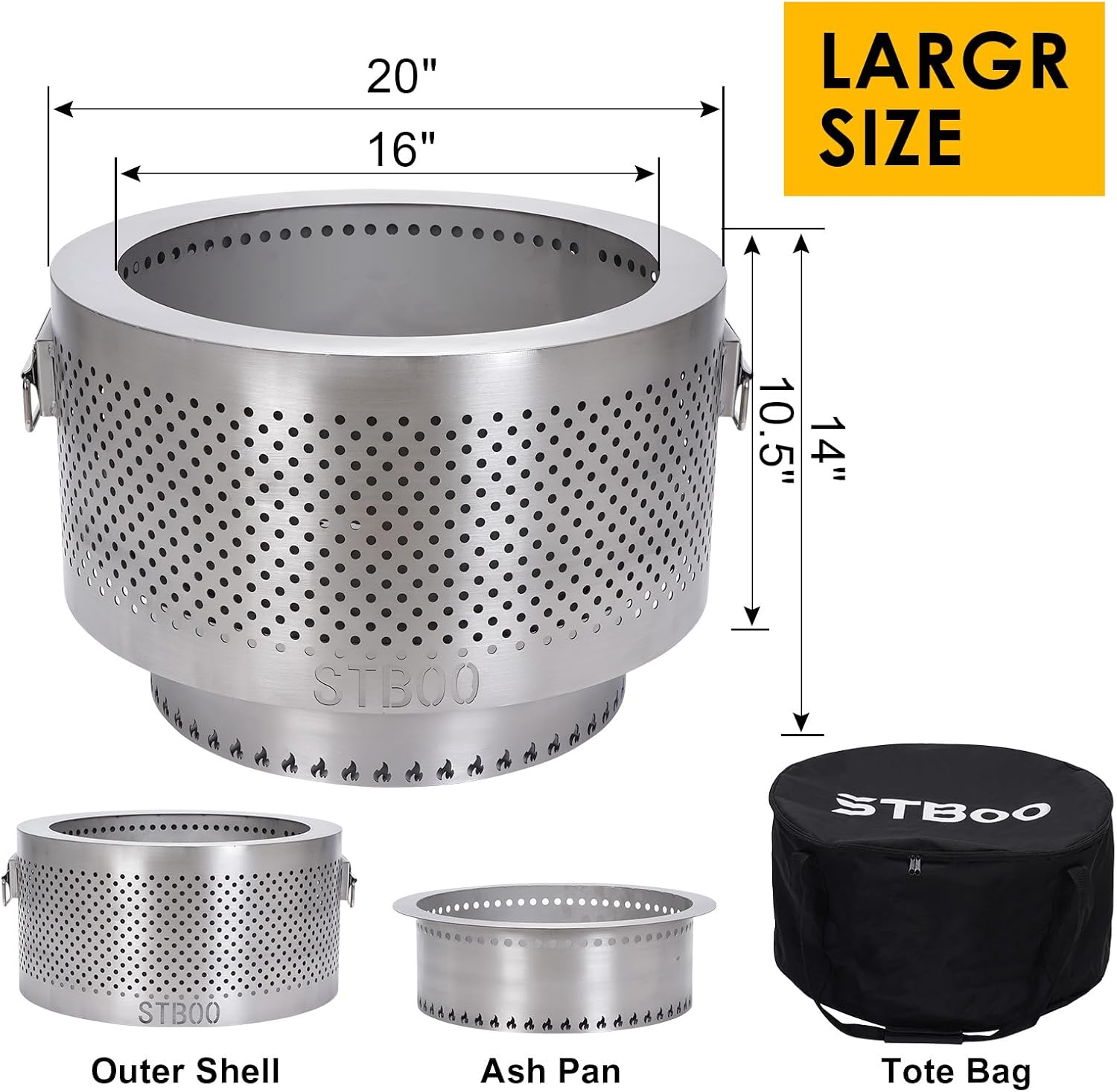 20Inch Large Firepit - Fire Pi - Outdoor Camping Fireplace review and price