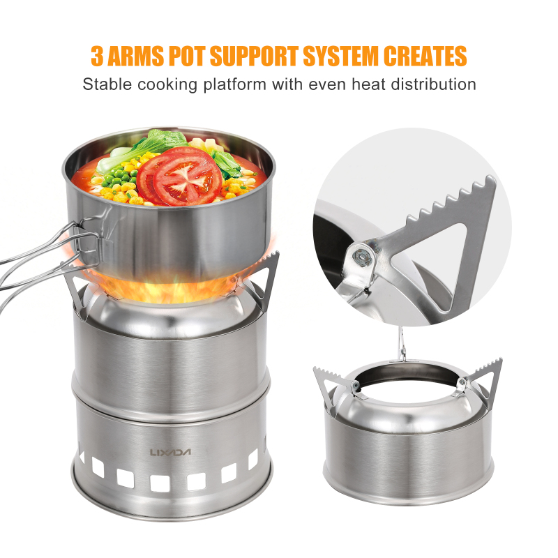 Lixada Stainless Steel Wood St - Outdoor Camping Stove Wood review and price