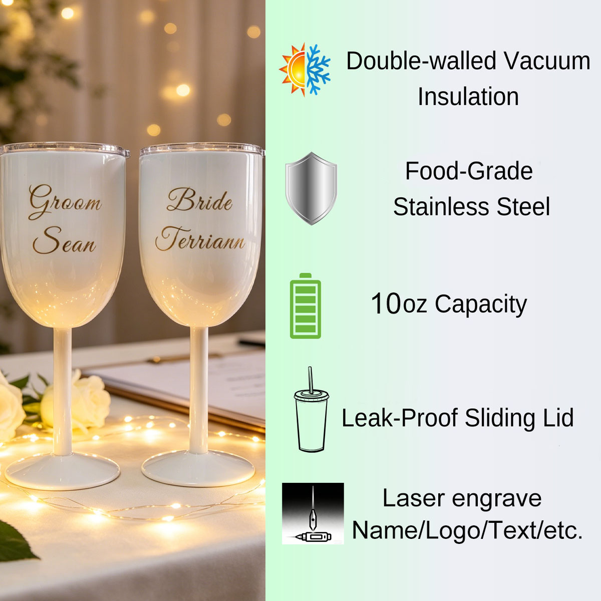Custom Stainless Steel Wine Gl - Outdoor Camping Items review and price