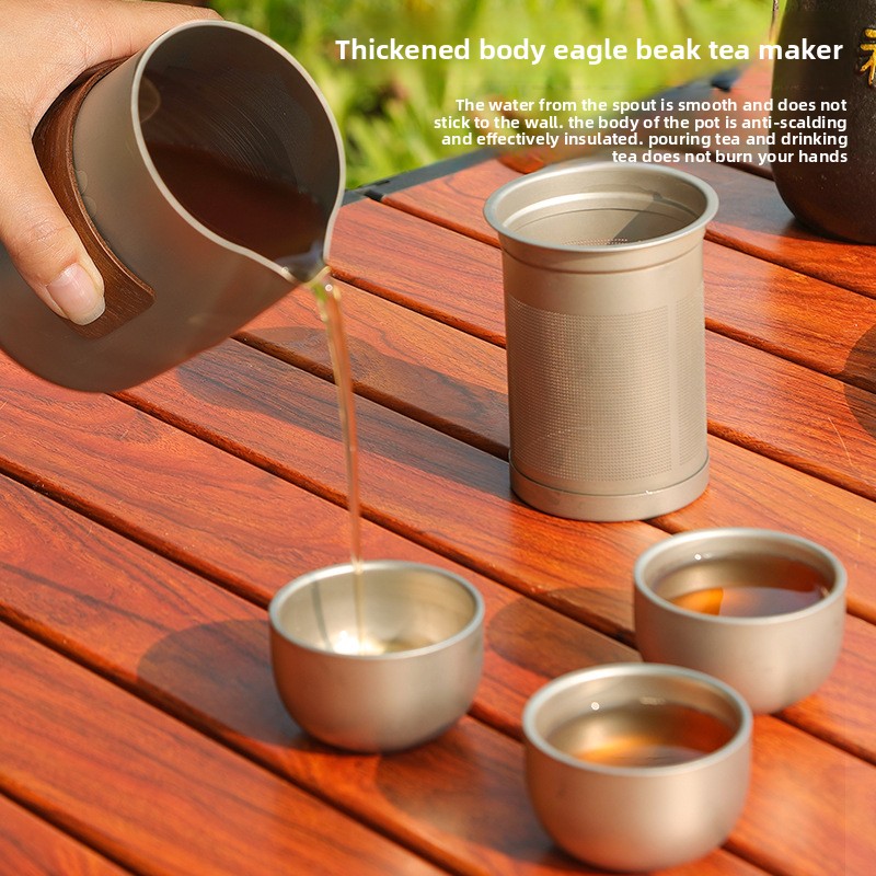 Portable Travel Tea Set with T - Outdoor Camping Kettle review and price