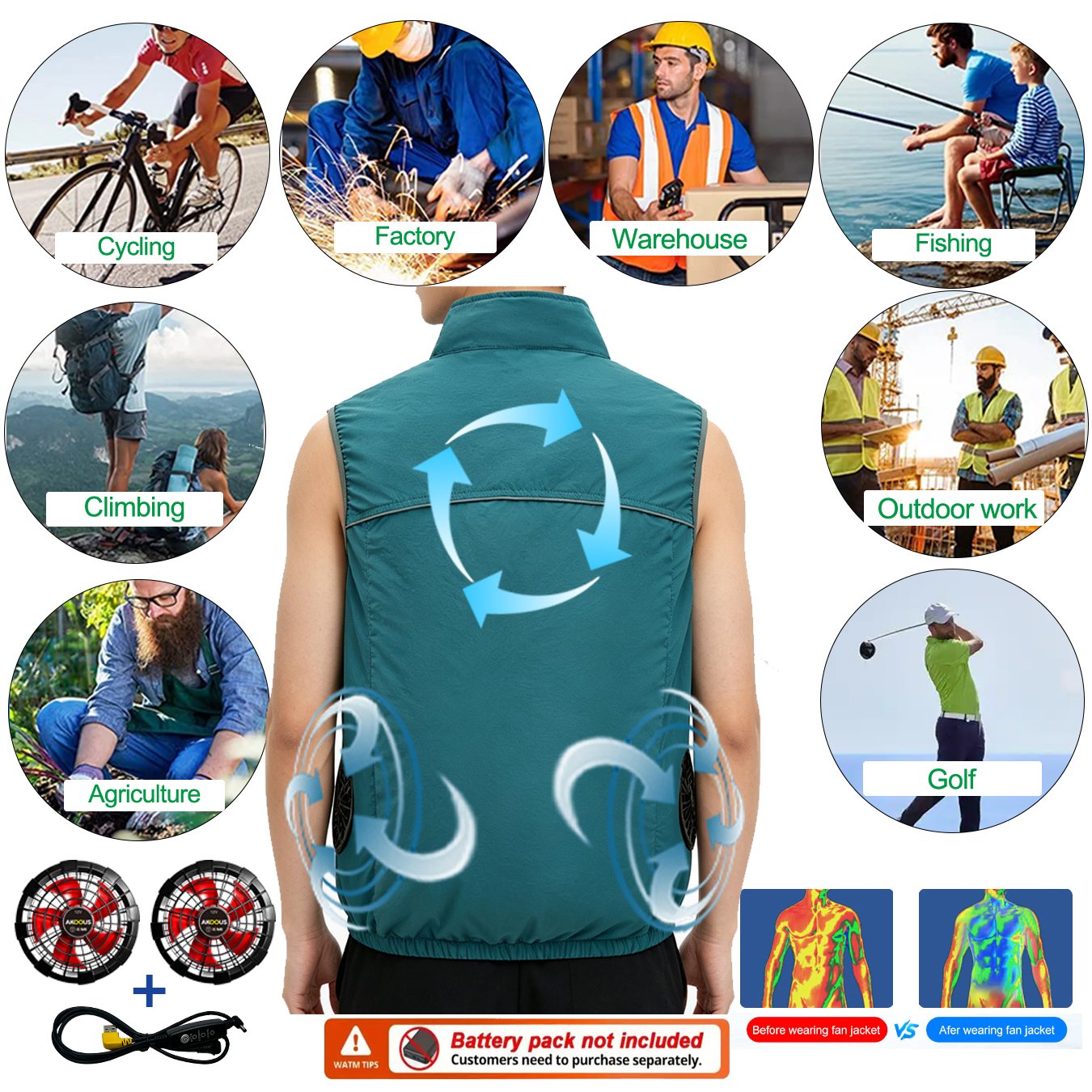 12V 5V USB Sleeveless Cooling  - Outdoor Camping Air Conditioner review and price