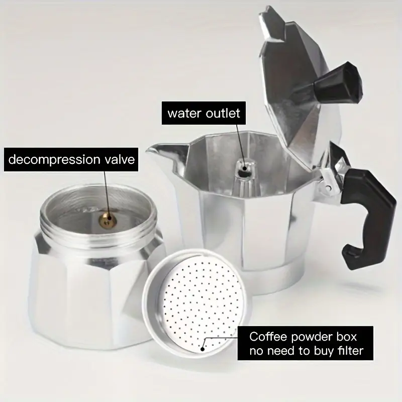 Classic Aluminum Moka Pot 50-3 - Outdoor Camping Items review and price