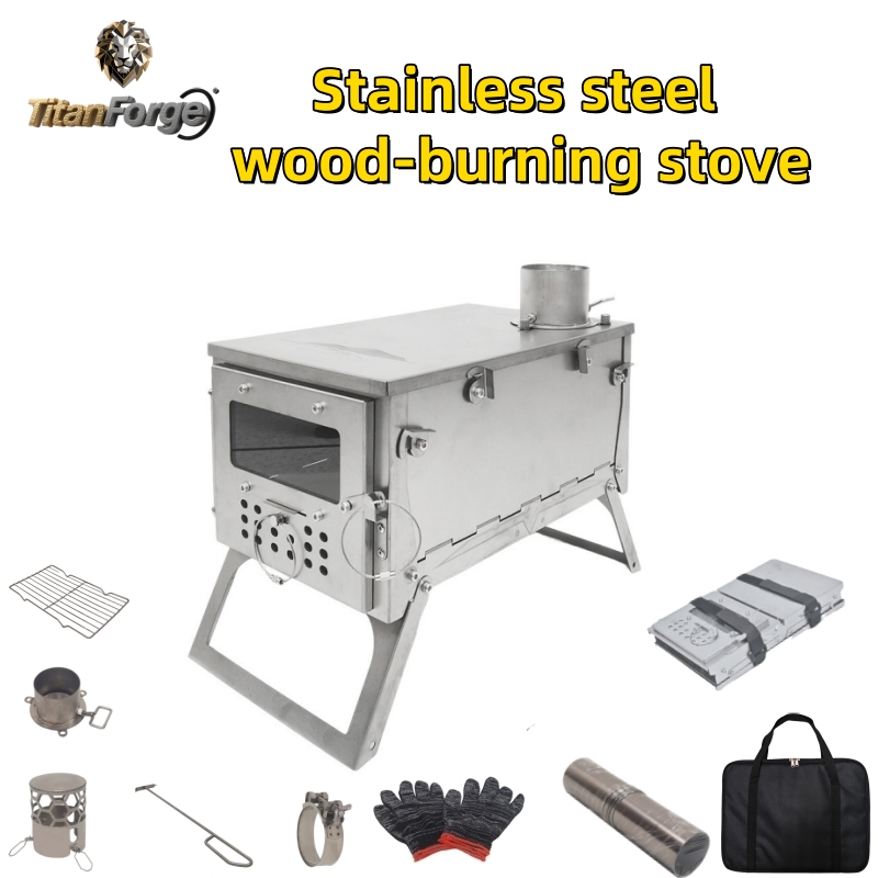 Folding Wood Stove, Stainless  - Outdoor Camping Stove Wood review and price
