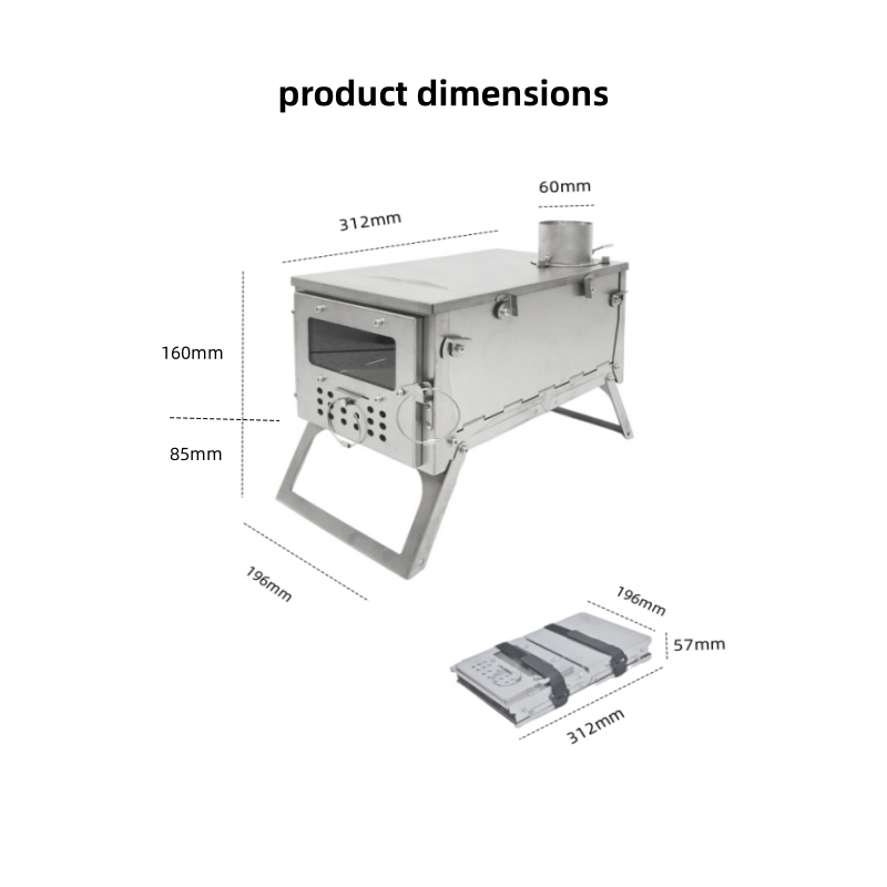 Folding Wood Stove, Stainless  - Outdoor Camping Stove Wood review and price