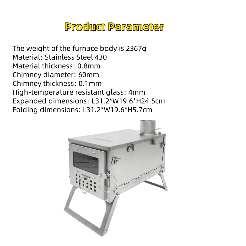 Folding Wood Stove, Stainless  - Outdoor Camping Stove Wood review and price
