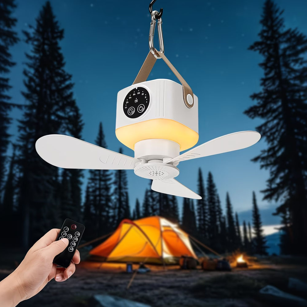 Portable Ceiling Fan with Ligh - Outdoor Camping Ventilator review and price