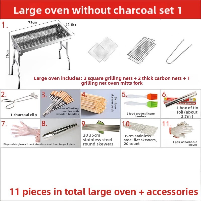 Large Folding Charcoal Barbecu - Outdoor Camping Equipment review and price