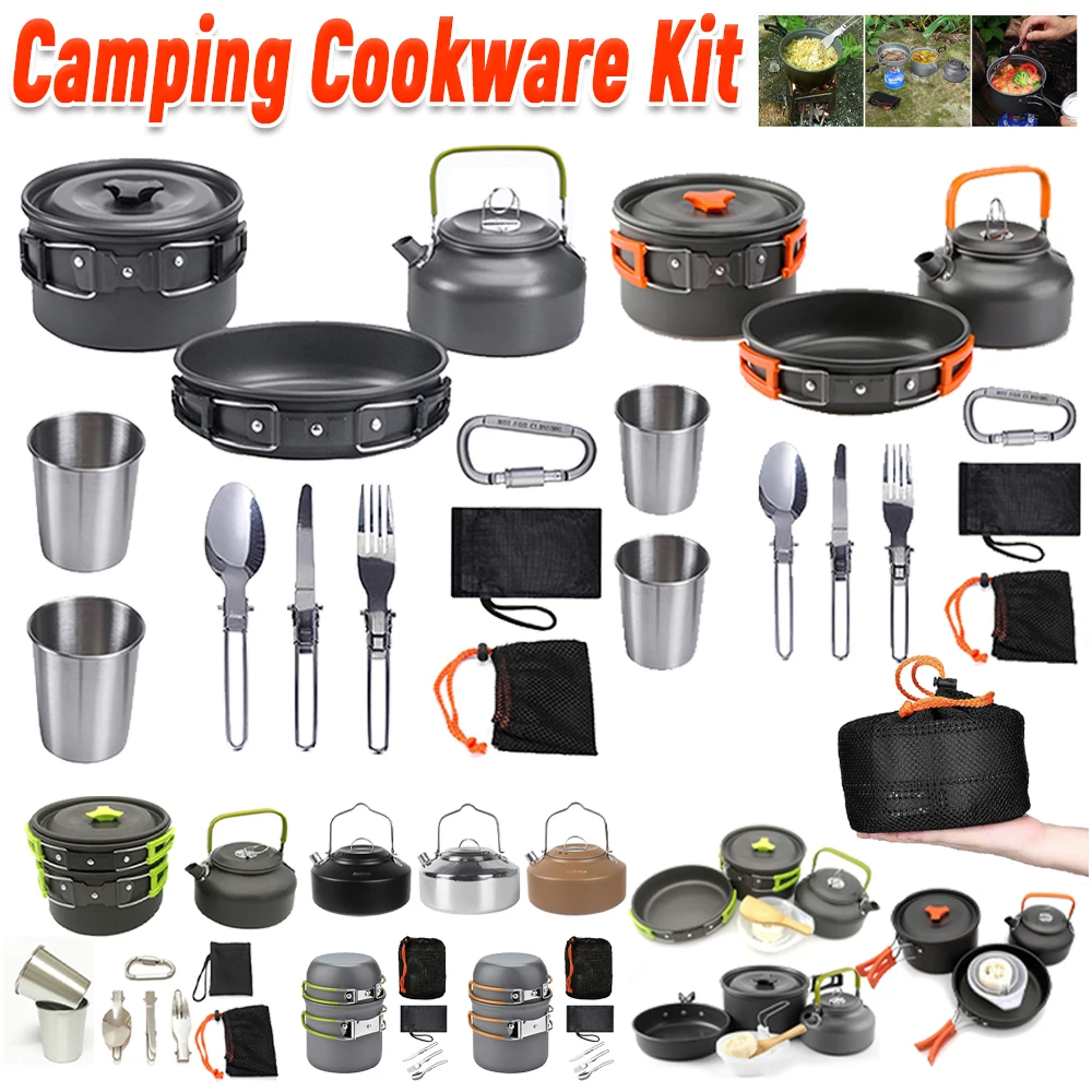 Camping Cookware Kit Kettle Po - Outdoor Camping Kettle review and price