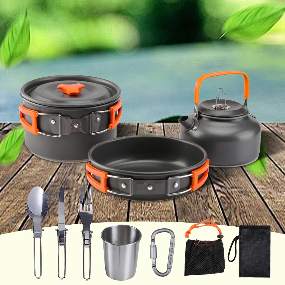Camping Cookware Kit Kettle Po - Outdoor Camping Kettle review and price