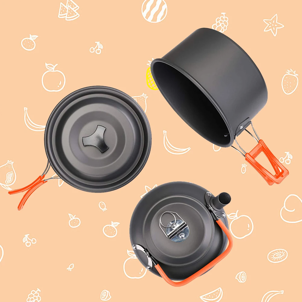 Camping Cookware Kit Kettle Po - Outdoor Camping Kettle review and price