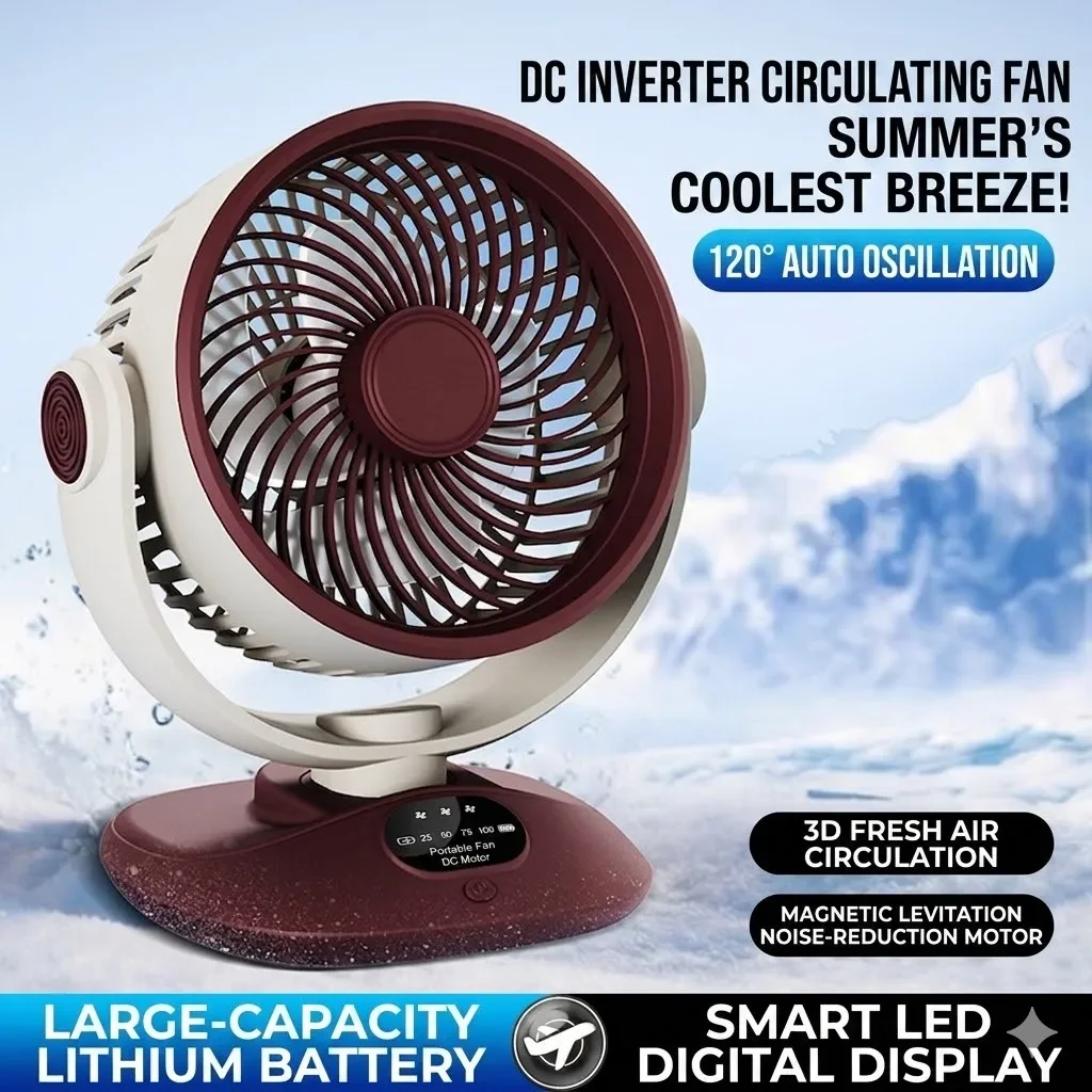 Desktop Fan Rechargeable Turbo - Outdoor Camping Ventilator review and price
