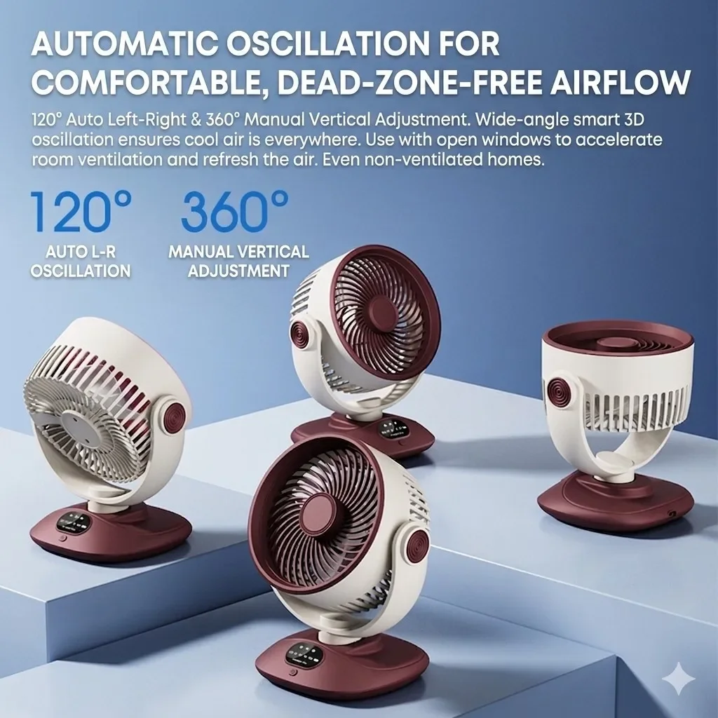 Desktop Fan Rechargeable Turbo - Outdoor Camping Ventilator review and price