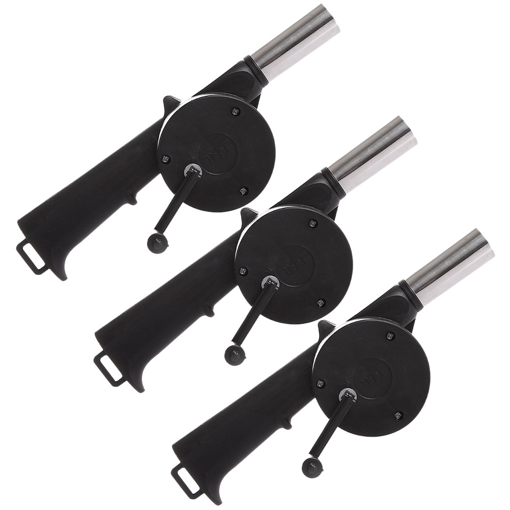 3Pcs Hand Crank Blower Manual  - Outdoor Camping Fireplace review and price